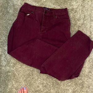 Gloria Vanderbilt burgundy jeans. Size 10 short.